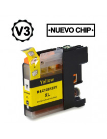 BROTHER LC121XL/LC123XL V3 AMARILLO CARTUCHO DE TINTA GENERICO LC121Y/LC123Y