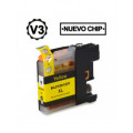 BROTHER LC121XL/LC123XL V3 AMARILLO CARTUCHO DE TINTA GENERICO LC121Y/LC123Y