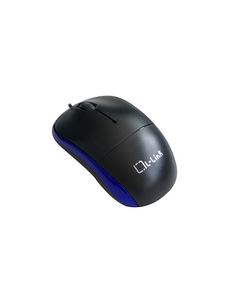 L-Link LL-2080-A Raton Optico USB Negro/Azul 1.2m